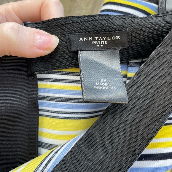 Ann Taylor Striped Spring Summer Mini Pencil Skirt - Picture 4 of 5